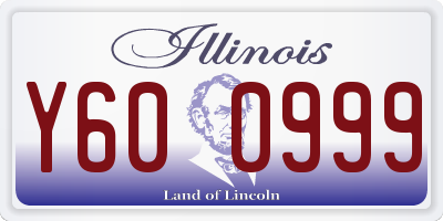 IL license plate Y600999