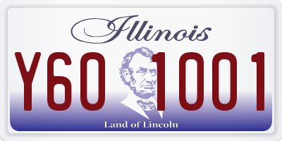 IL license plate Y601001