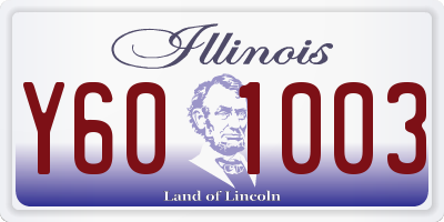 IL license plate Y601003