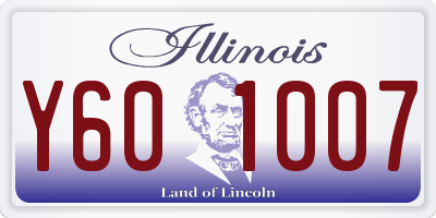 IL license plate Y601007