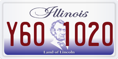 IL license plate Y601020