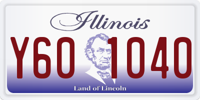 IL license plate Y601040