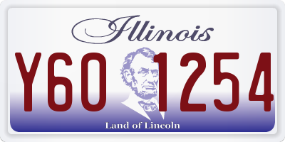 IL license plate Y601254