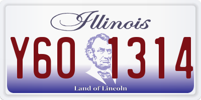 IL license plate Y601314