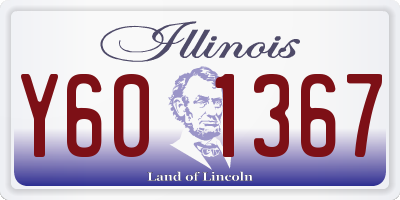 IL license plate Y601367