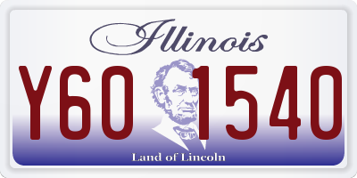 IL license plate Y601540