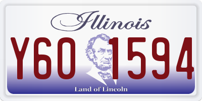 IL license plate Y601594