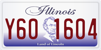 IL license plate Y601604