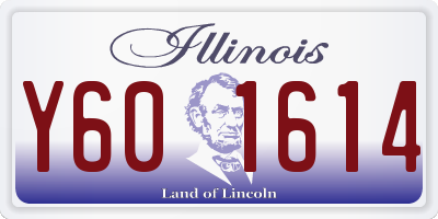 IL license plate Y601614