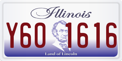 IL license plate Y601616