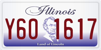 IL license plate Y601617