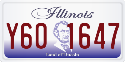 IL license plate Y601647