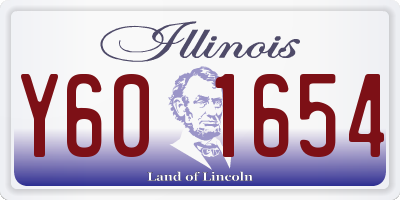 IL license plate Y601654