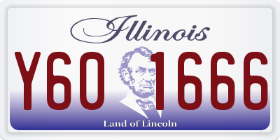 IL license plate Y601666