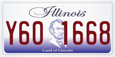 IL license plate Y601668