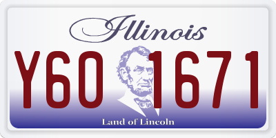 IL license plate Y601671