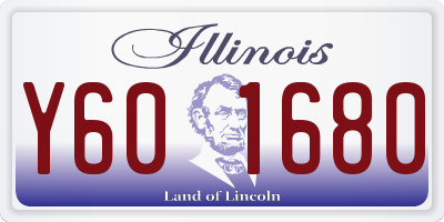 IL license plate Y601680