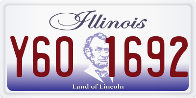 IL license plate Y601692