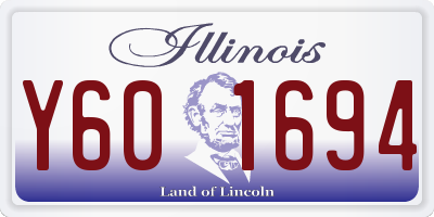 IL license plate Y601694