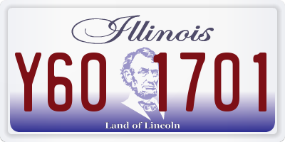 IL license plate Y601701