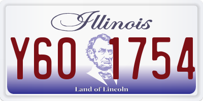 IL license plate Y601754