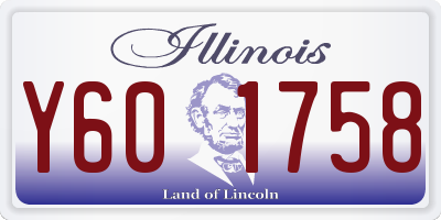 IL license plate Y601758