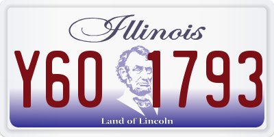 IL license plate Y601793