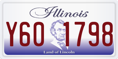 IL license plate Y601798