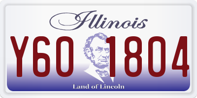 IL license plate Y601804