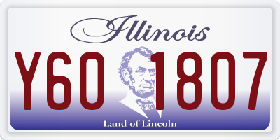 IL license plate Y601807
