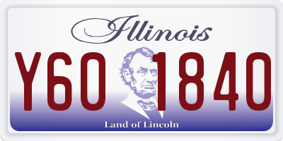 IL license plate Y601840