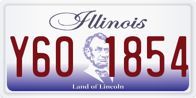 IL license plate Y601854