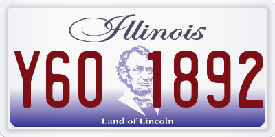 IL license plate Y601892