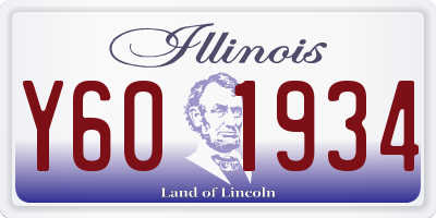 IL license plate Y601934