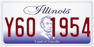 IL license plate Y601954