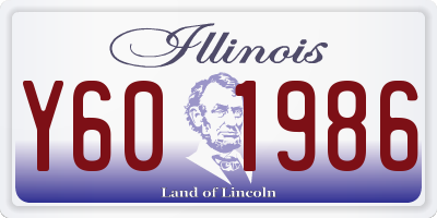 IL license plate Y601986