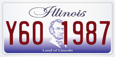 IL license plate Y601987