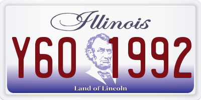 IL license plate Y601992