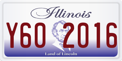 IL license plate Y602016