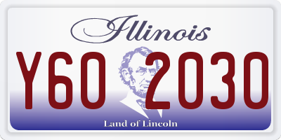 IL license plate Y602030