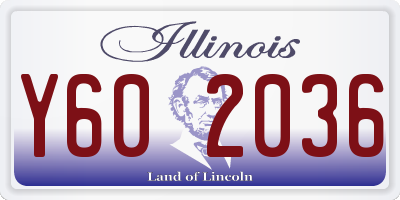 IL license plate Y602036