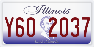 IL license plate Y602037