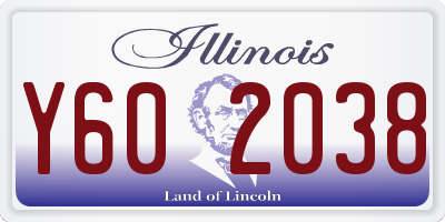IL license plate Y602038