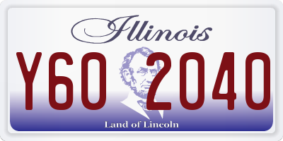IL license plate Y602040