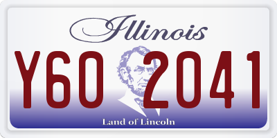 IL license plate Y602041