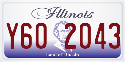 IL license plate Y602043