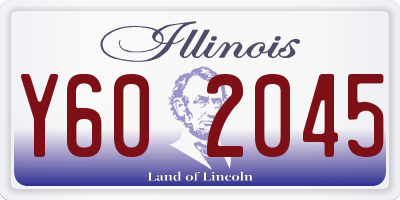 IL license plate Y602045