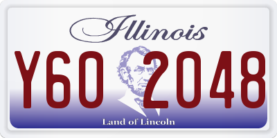 IL license plate Y602048