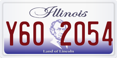 IL license plate Y602054
