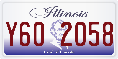 IL license plate Y602058